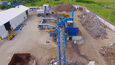 Installation de recyclage des ferrailles